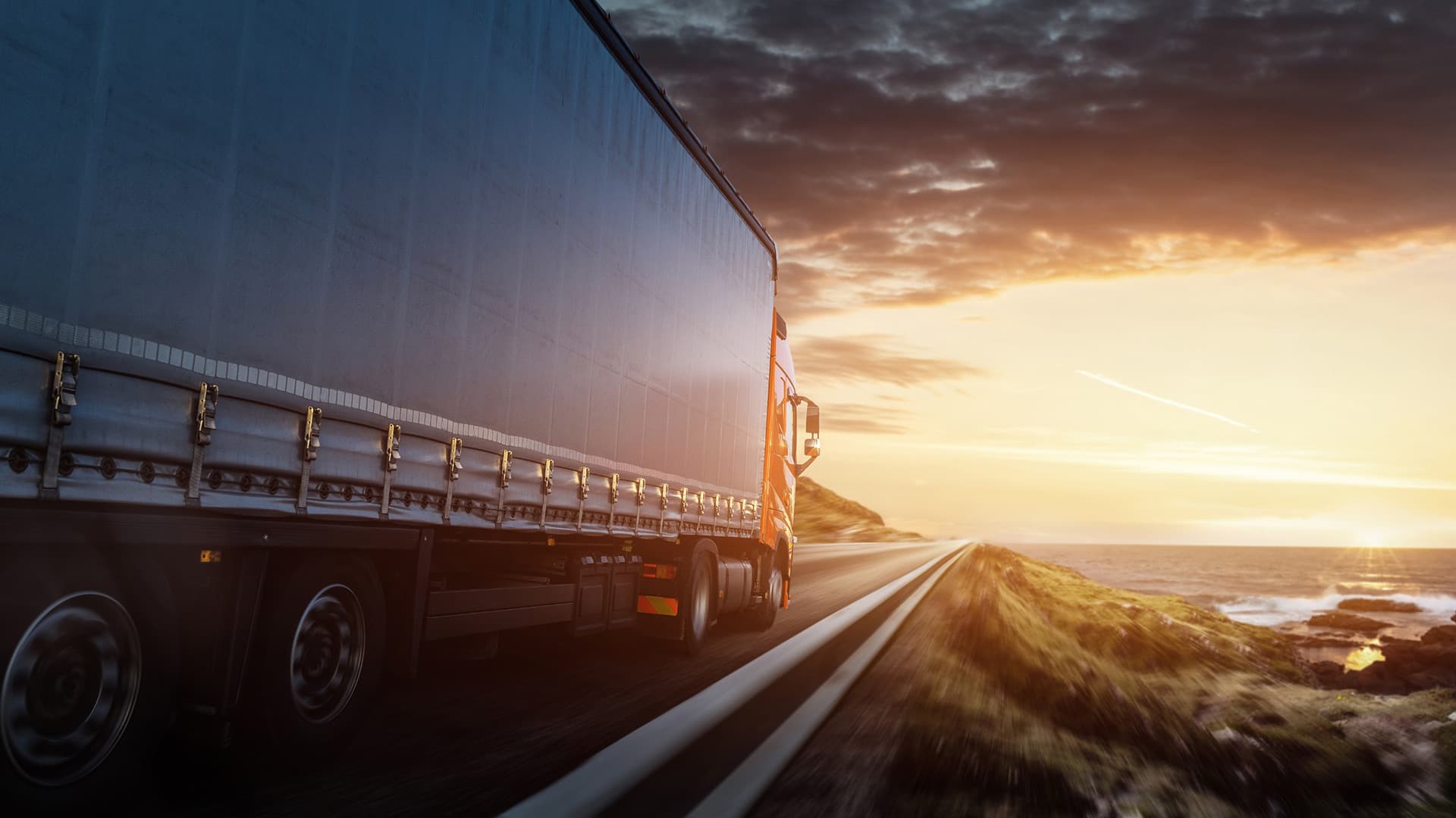 Freight vehicles loading for the crossing